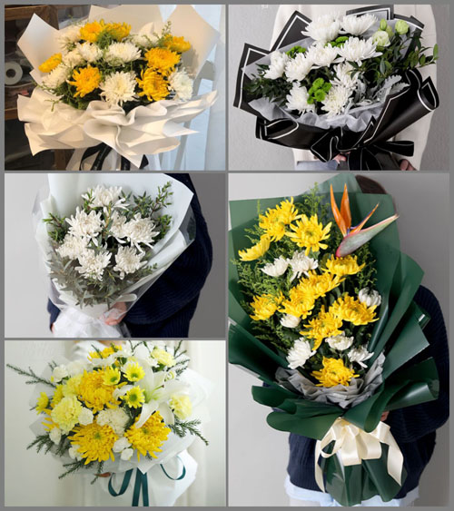 江苏南通启东市吕四港镇平东村白事花束代送